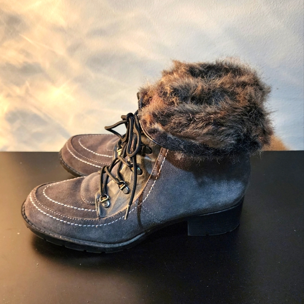 Sporto Womens Grey Boots with Fur